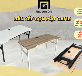 bàn làm việc GAMING gấp gọn, xếp lại được chắc chắn tiết kiệm diện tích 1m2x60