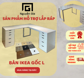 Bàn ikea góc L