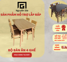 Bộ bàn ăn cabin bàn oval