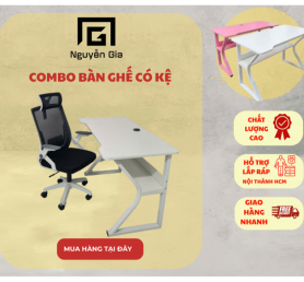 Combo bàn ghế gaming có kệ