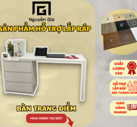 Bàn trang điểm, Bàn làm việc đa năng 3 ngăn kéo 1mx50x40